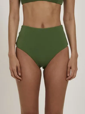 Adira High Waist Bikini Bottom - Kiwi Green