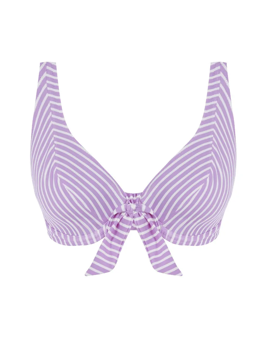 Beach Hut High Apex Bikini Top - Cassis