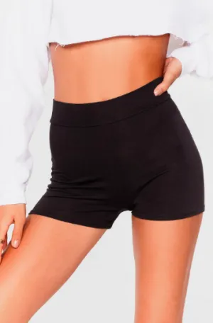 Black High Waisted Biker Shorts