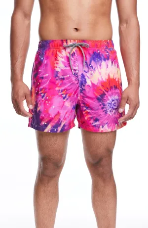 Boardies Bright Tie Dye Mid Length Swim Shorts