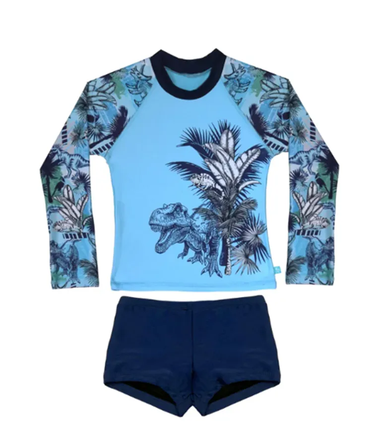 Boy's Urban Jungle Long-Sleeved Rashvest Set