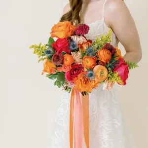 Bright and Cheerful Bridal and 4-5 Bridesmaid Bouquets