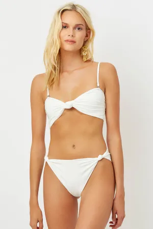 Carrie Bandeau Bikini Top - White