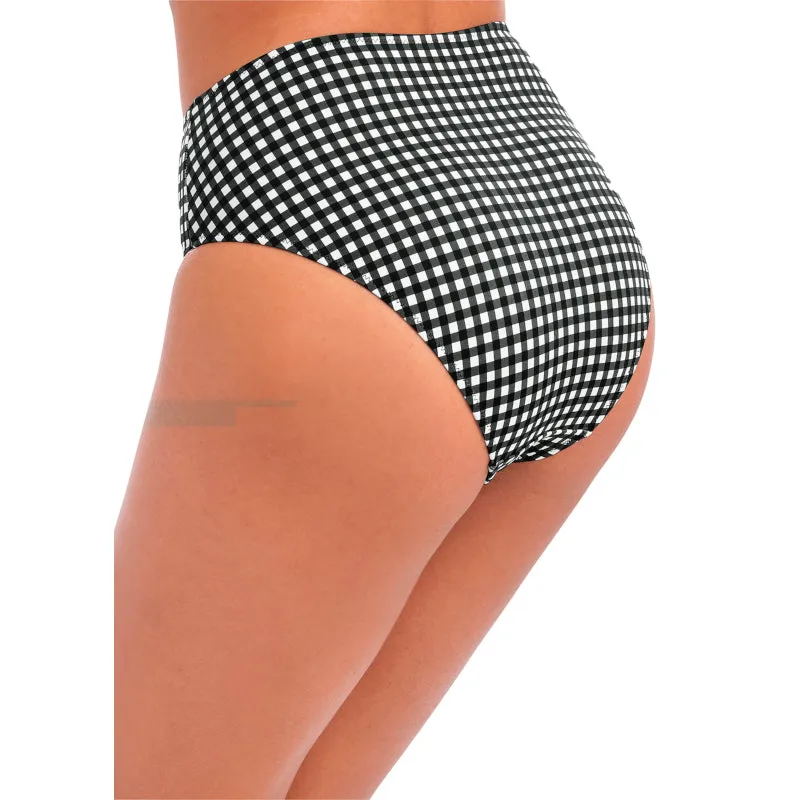 Check In High Waist Bikini Brief Black White - Freya Swim