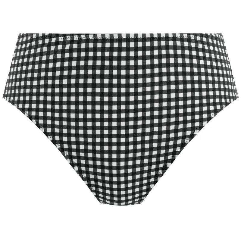 Check In High Waist Bikini Brief Black White - Freya Swim