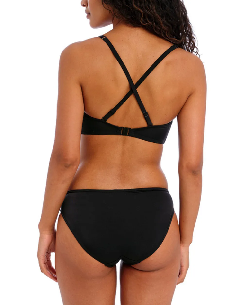 Freya Jewel Cove Classic Swim Brief Plain Black | Plain Black Bikini Briefs By Freya Swimwear