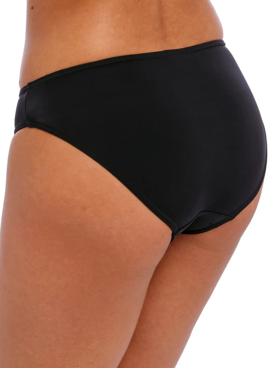 Freya Jewel Cove Classic Swim Brief Plain Black | Plain Black Bikini Briefs By Freya Swimwear