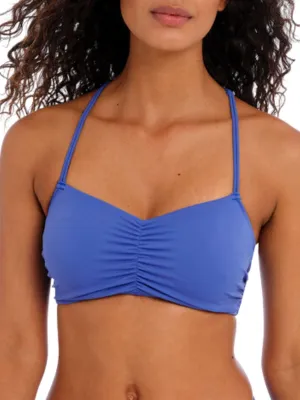 Jewel Cove Bralette Bikini Top - Plain Azure