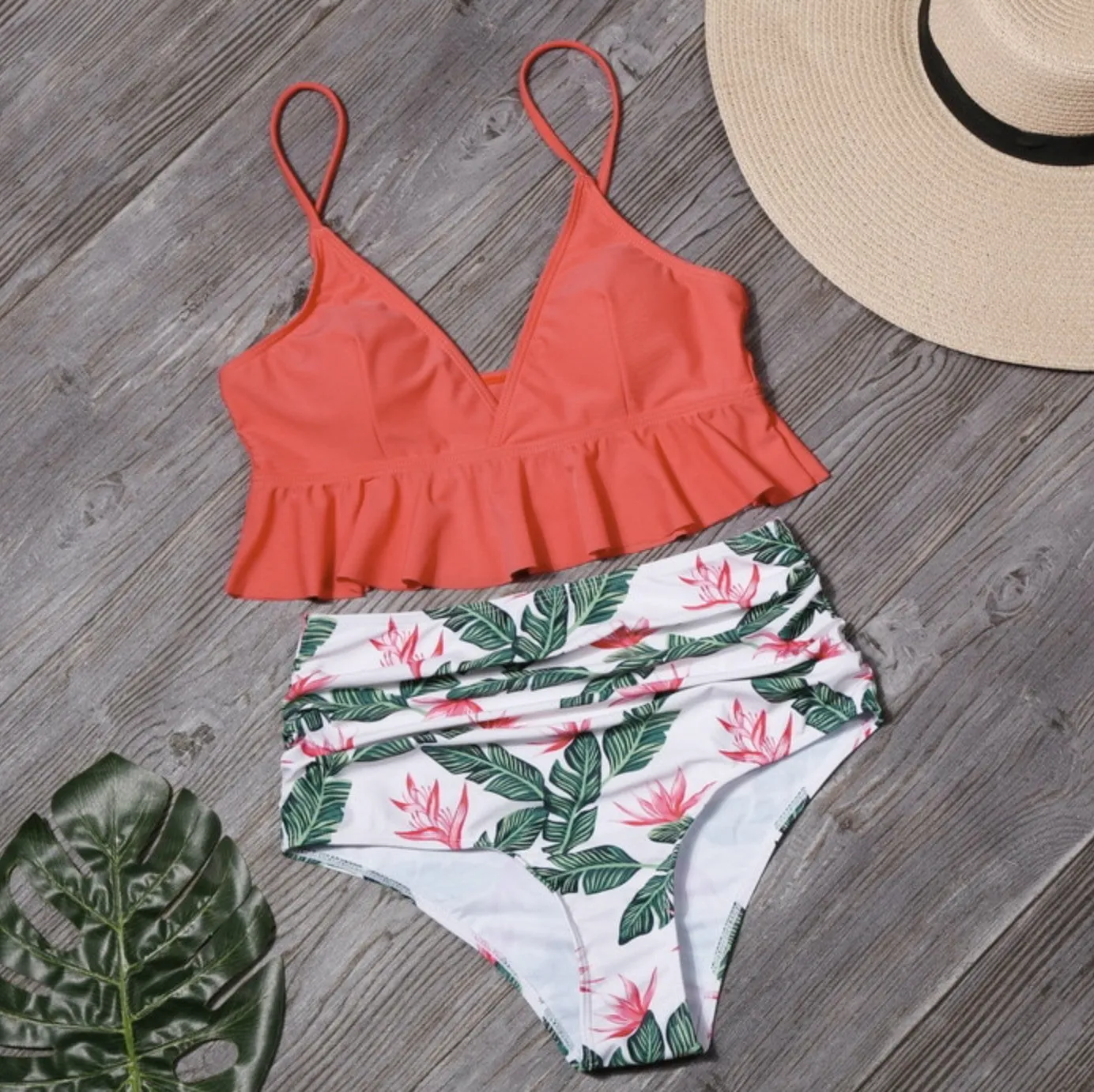 Kirra High-Waisted Ruffle Bikini