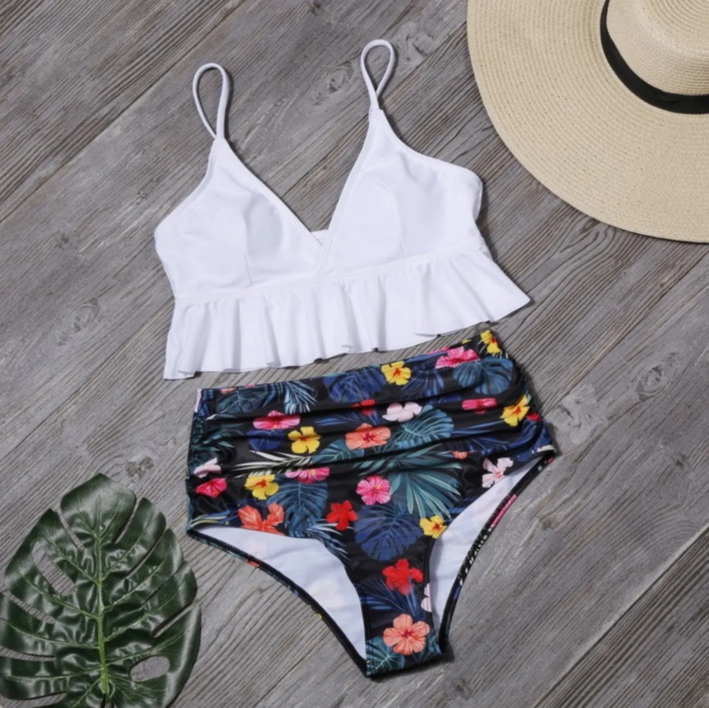 Kirra High-Waisted Ruffle Bikini