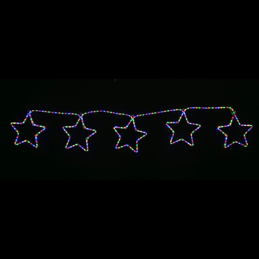 LED Ropelight 5 Stars Chain available in 2 Colors - Multicolor