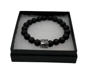 MEN'S ONYX MASONIC BRACELET