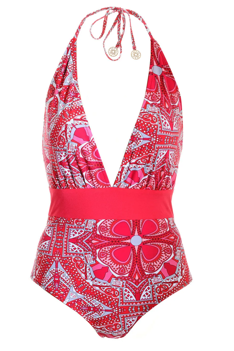 MY JEMMA OLIVIA Coral Capri Print Swimsuit