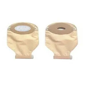 Nu-Hope One-Piece Post-Op Trim-to-Fit Convex Adult Drainable Pouch with Nu-Comfort™ Barrier and Closure Clamp 1-3/16" x 2-1/4" Inside Cutting Area Oval C, 3-1/4" x 4-5/8" OD, 11" L x 5-3/4" W, Clear, 1/2" Starter Hole, 24 oz