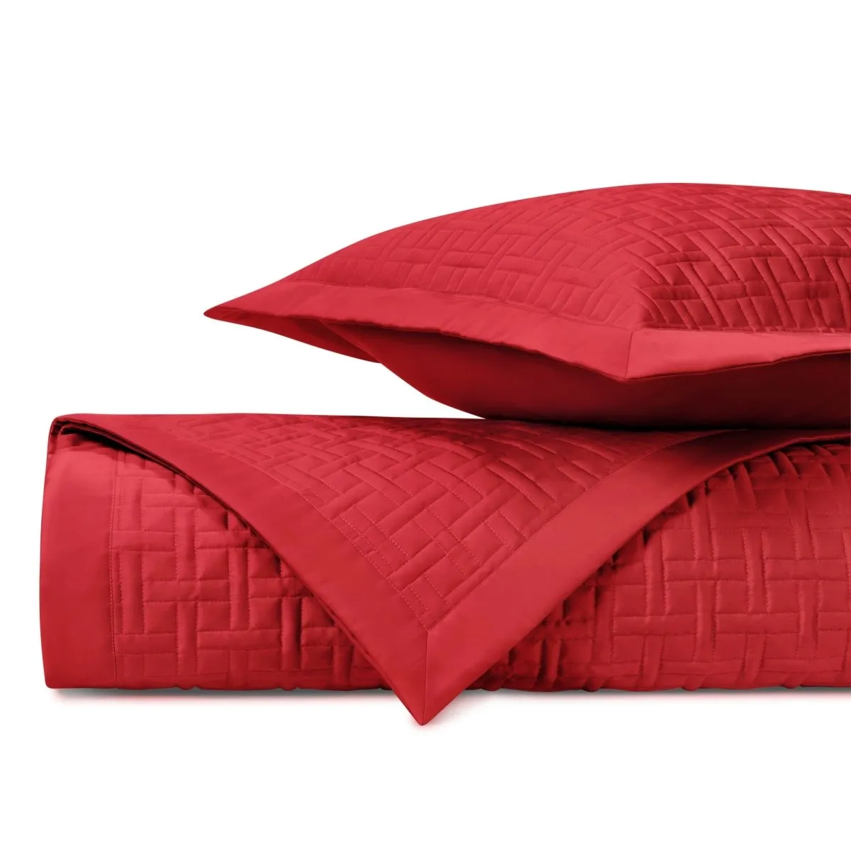 Parquet Quilted Bright Red by Home Treasures