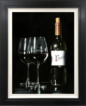 Partners In Wine Hand Embellished Canvas by Richard Blunt