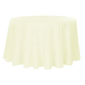 Polyester 108" Round Tablecloth - Ivory