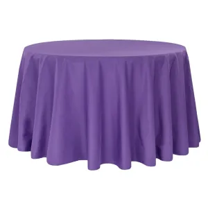 Polyester 120" Round Tablecloth - Purple