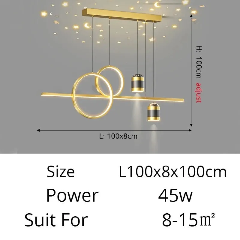 QIYI Starry Light Projection New LED Pendant Lights home Decoration Fixture