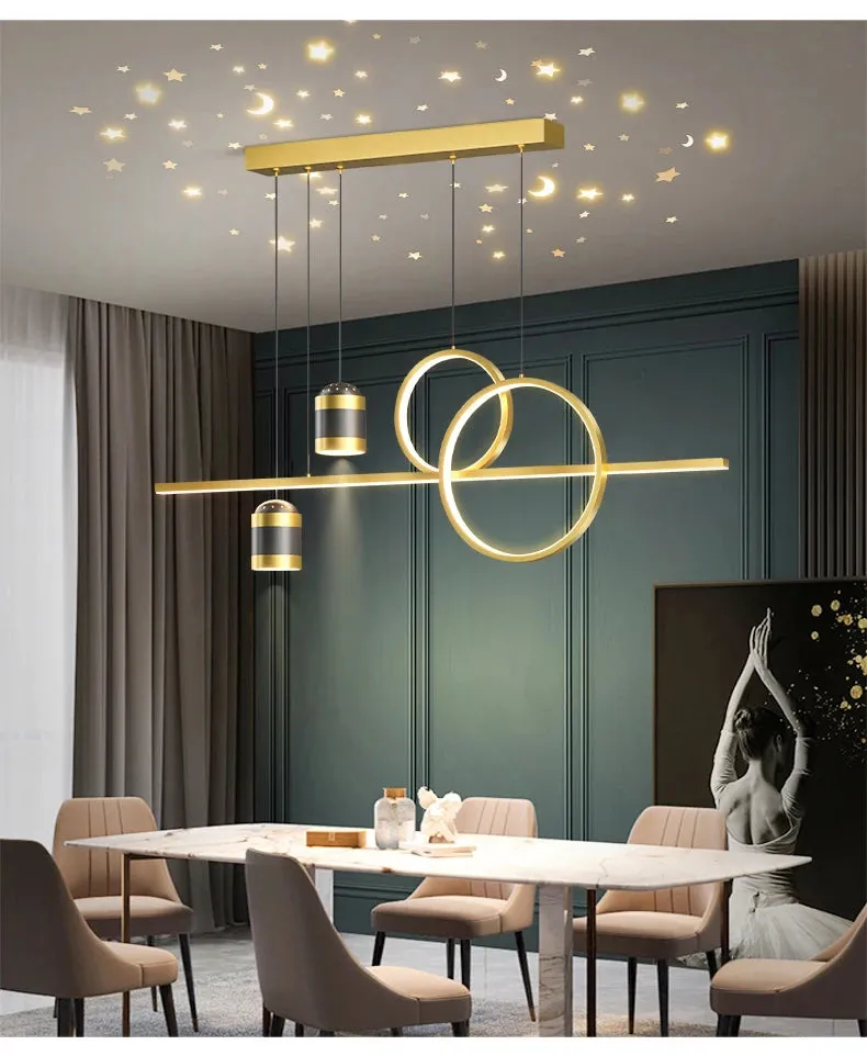 QIYI Starry Light Projection New LED Pendant Lights home Decoration Fixture