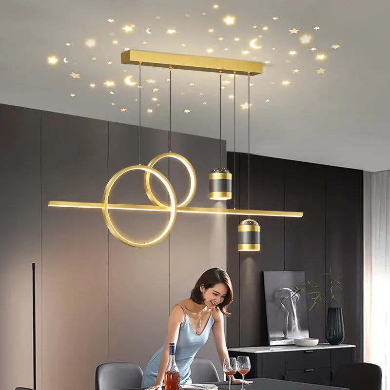 QIYI Starry Light Projection New LED Pendant Lights home Decoration Fixture