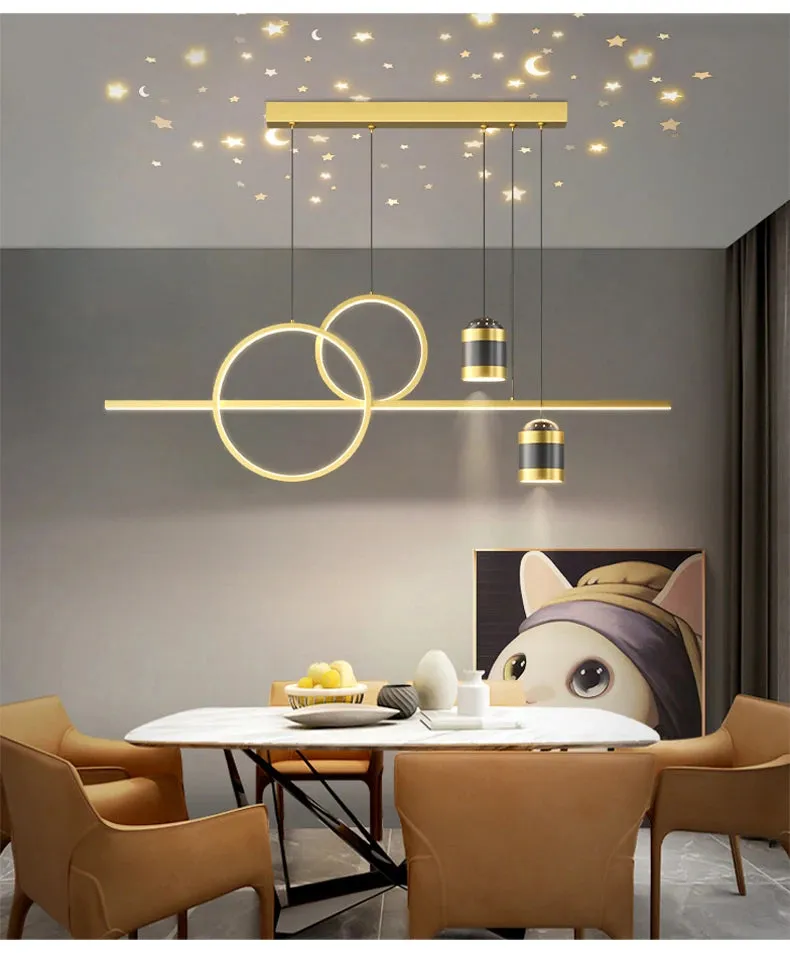 QIYI Starry Light Projection New LED Pendant Lights home Decoration Fixture