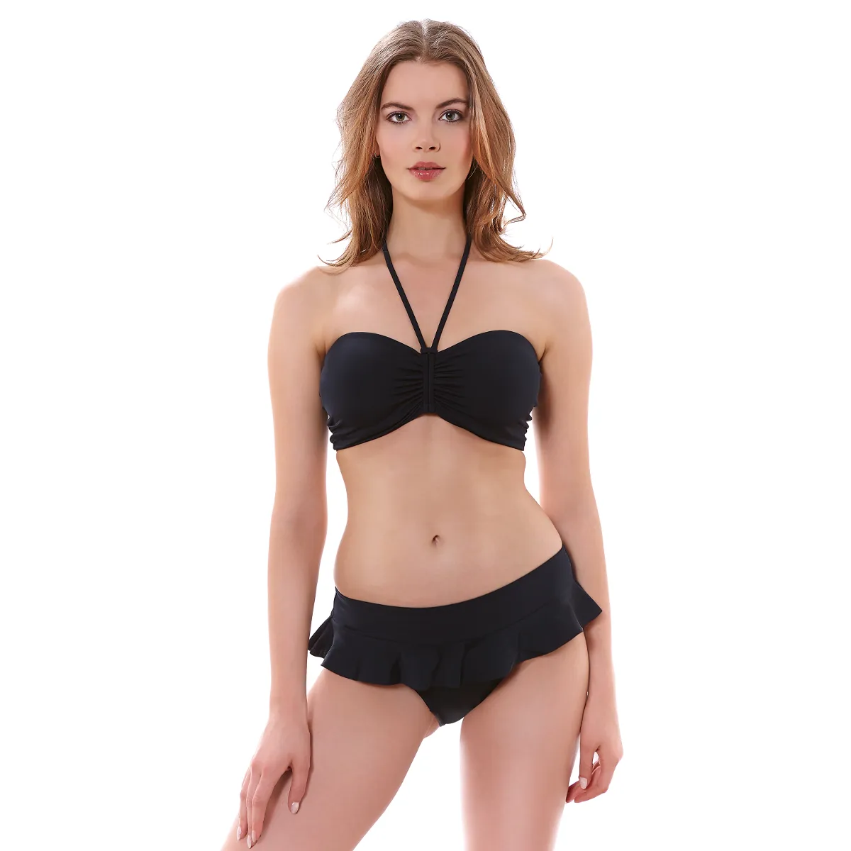 Remix Bandeau Bikini Top Black - Freya Swim