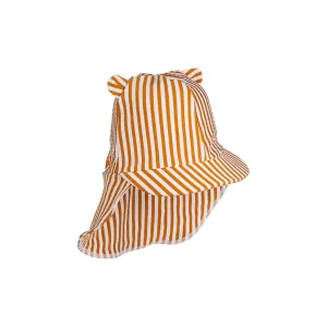 Senia Sun Hat - Y/D stripe: Mustard/white