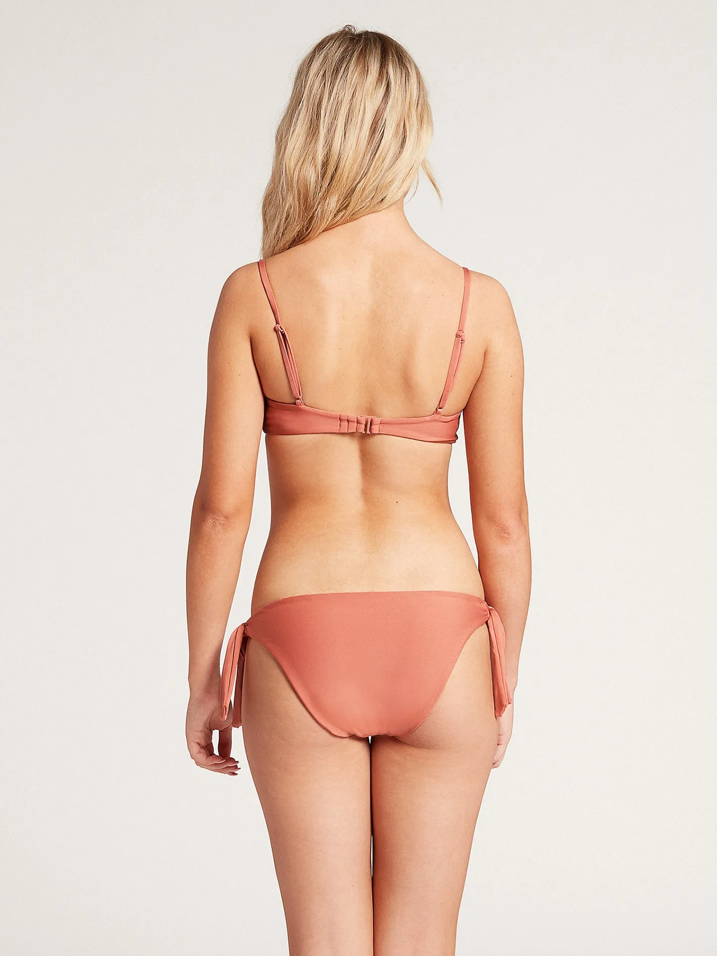 Simply Seamless V neck Bikini Top - Sepia