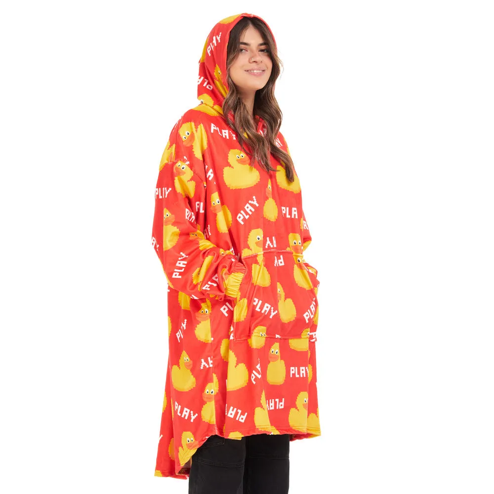 Snuggs Blanket Hoodie Red Duck