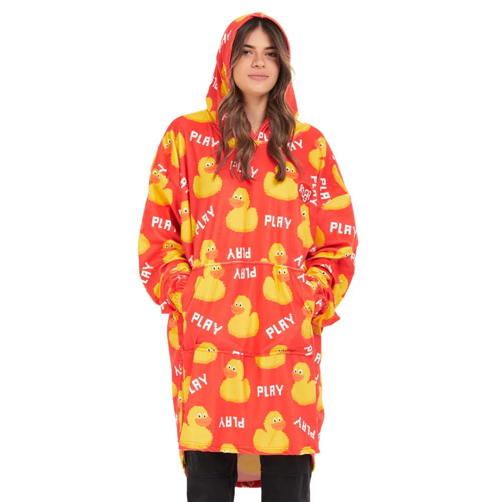 Snuggs Blanket Hoodie Red Duck