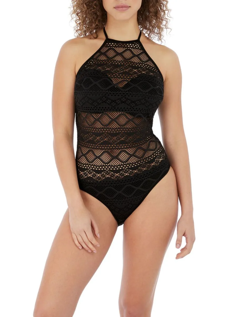 Sundance High Neck Swimsuit - Black