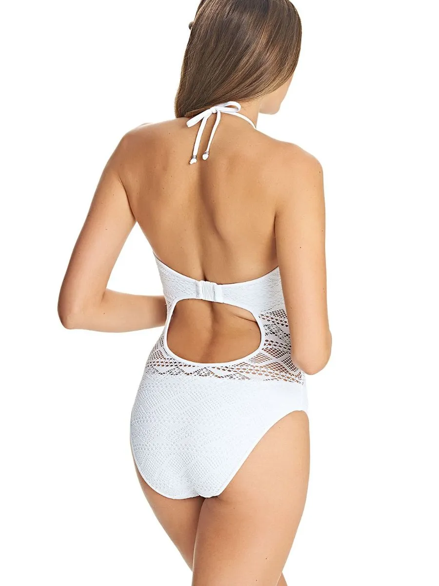 Sundance High Neck Swimsuit - White