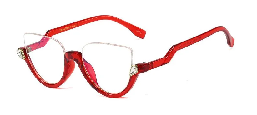 TEEK - Vintage Half Frame Cat Eye Eyewear