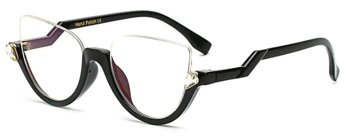 TEEK - Vintage Half Frame Cat Eye Eyewear