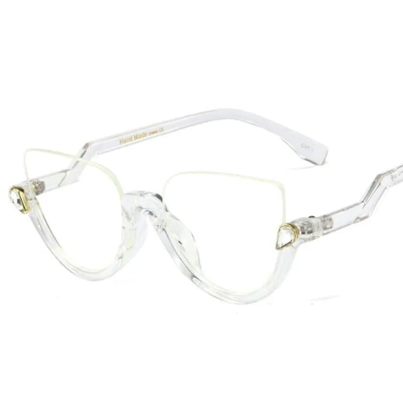 TEEK - Vintage Half Frame Cat Eye Eyewear