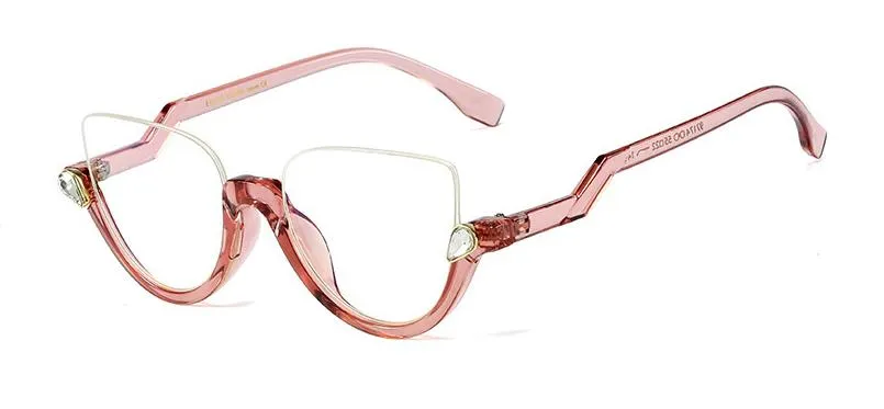 TEEK - Vintage Half Frame Cat Eye Eyewear