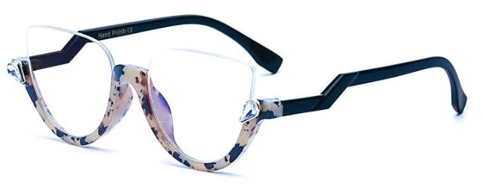 TEEK - Vintage Half Frame Cat Eye Eyewear