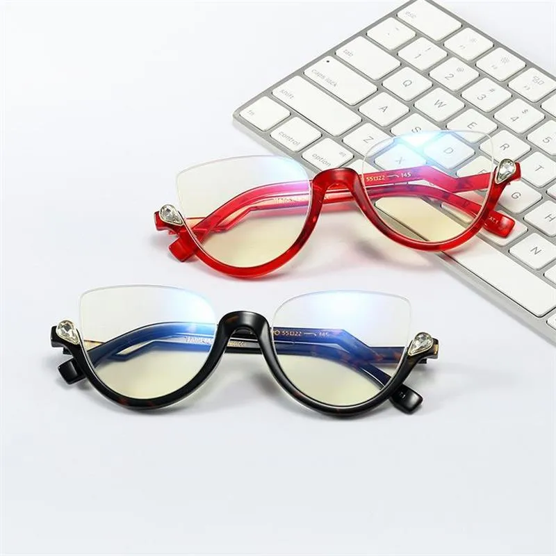 TEEK - Vintage Half Frame Cat Eye Eyewear