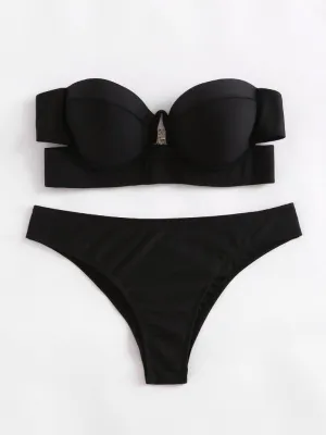 Underwire Bustier Bikini Set