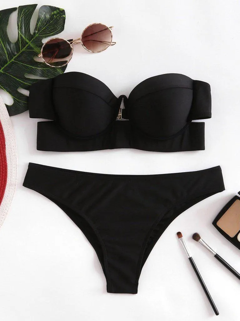 Underwire Bustier Bikini Set